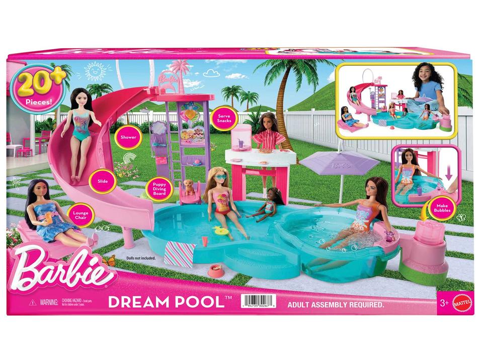 Playset Barbie Piscina dos Sonhos Mattel 20 Peças - 3