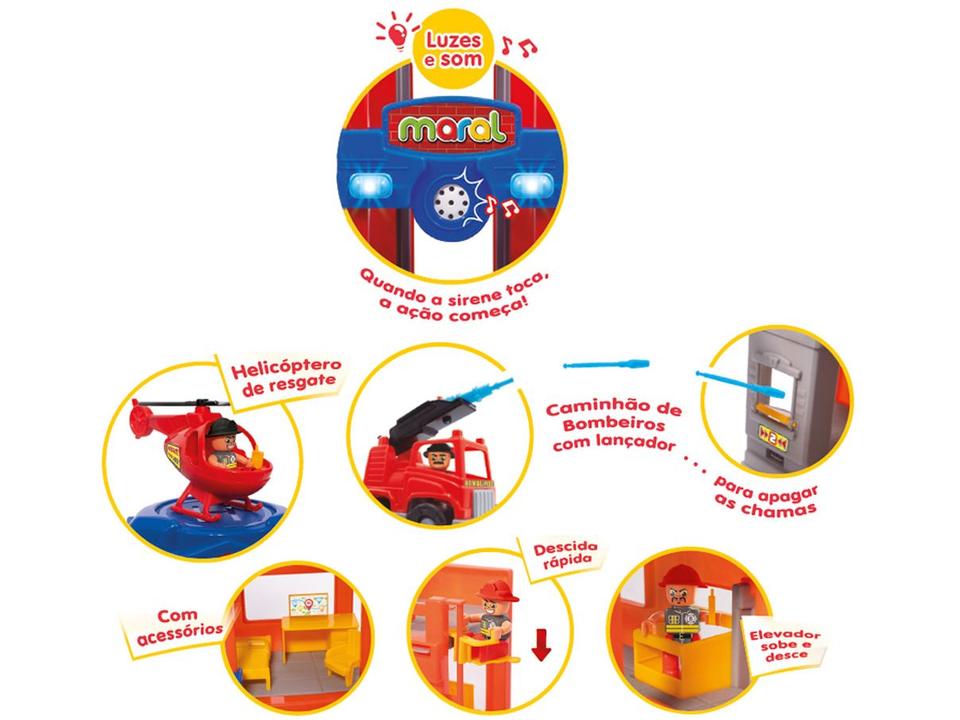 Playset Bombeiros Fire Station Maral 23 Peças - 2