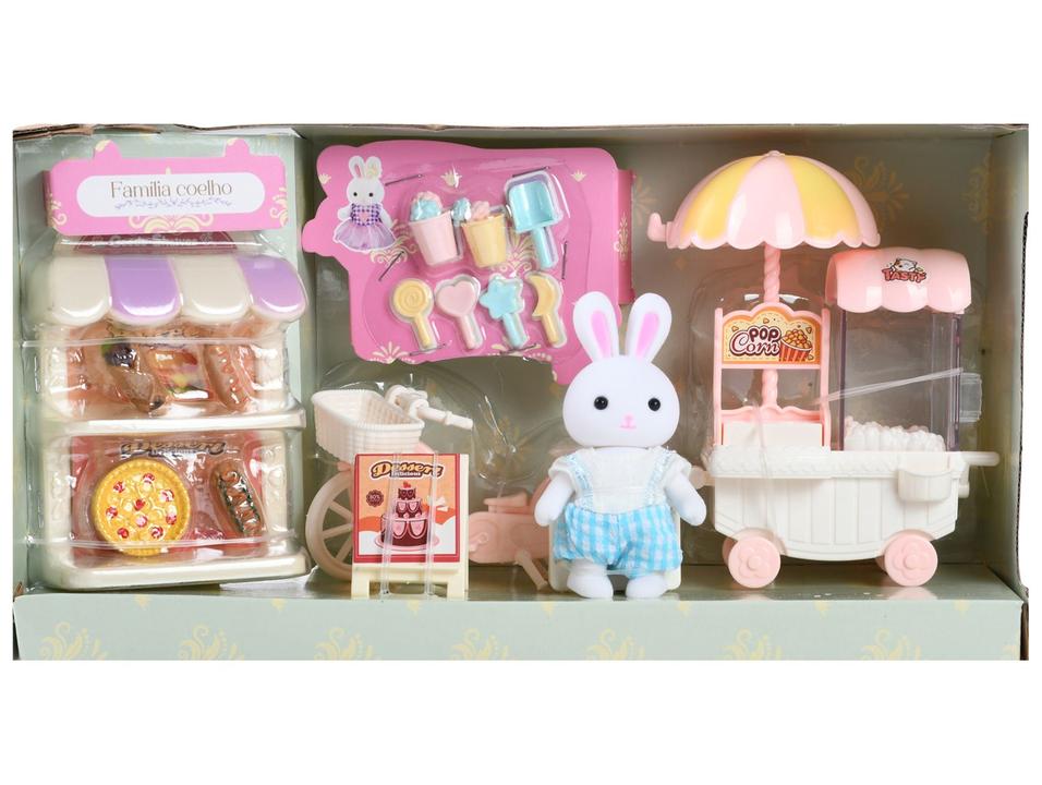 Playset Família Coelho Carrinho de Sobremesa Lulie - 2