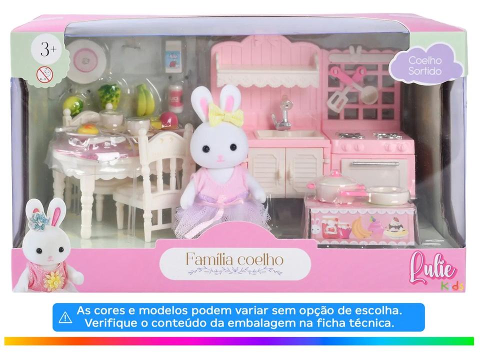 Playset Família Coelho Cozinha Lulie Kids 21 peças - 1