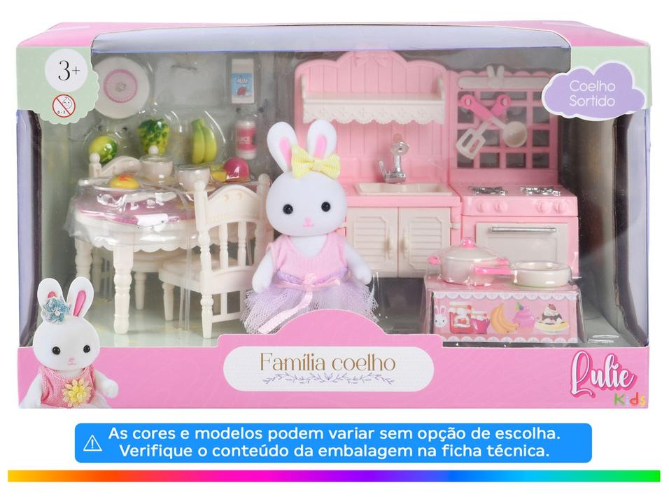Playset Família Coelho Cozinha Lulie Kids 21 peças - 1