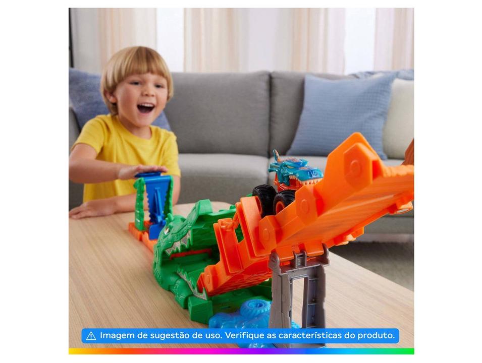 Playset Hot Wheels Monster Trucks Com Mega-Wrex e Crocodilo - 1