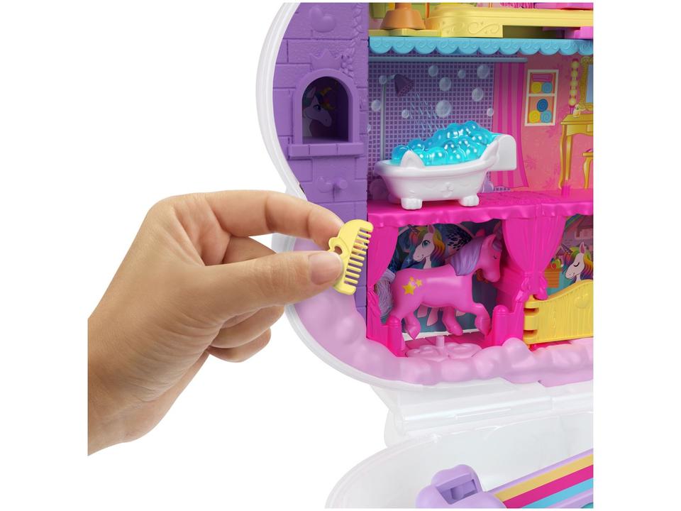 Playset Polly Pocket Salão De Unicórnio Arco-íris - 6