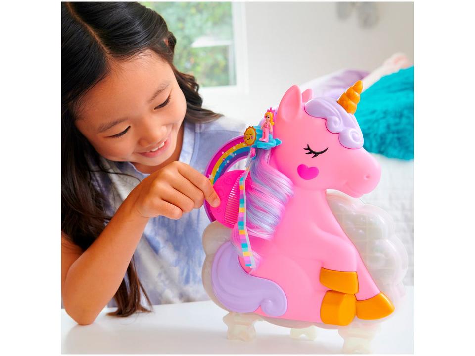 Playset Polly Pocket Salão De Unicórnio Arco-íris - 1