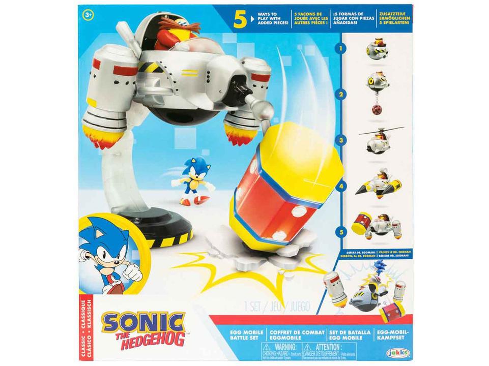 Playset Sonic The Hedgehog Batalha Veículo Egg - 5