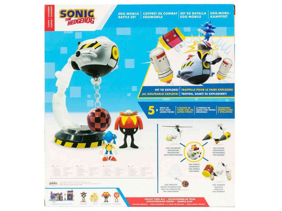 Playset Sonic The Hedgehog Batalha Veículo Egg - 6