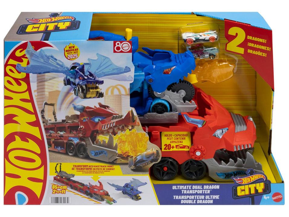 Playset Supertrailer de Dragão Hot Wheels City - 4