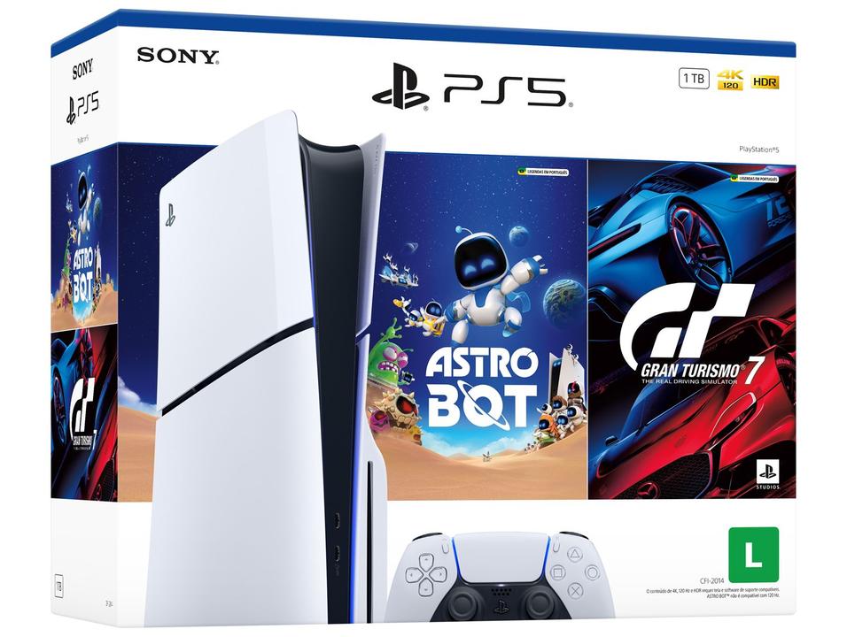 PlayStation 5 Disk 2025 1TB 1 Controle Branco Sony com 2 Jogos - 4