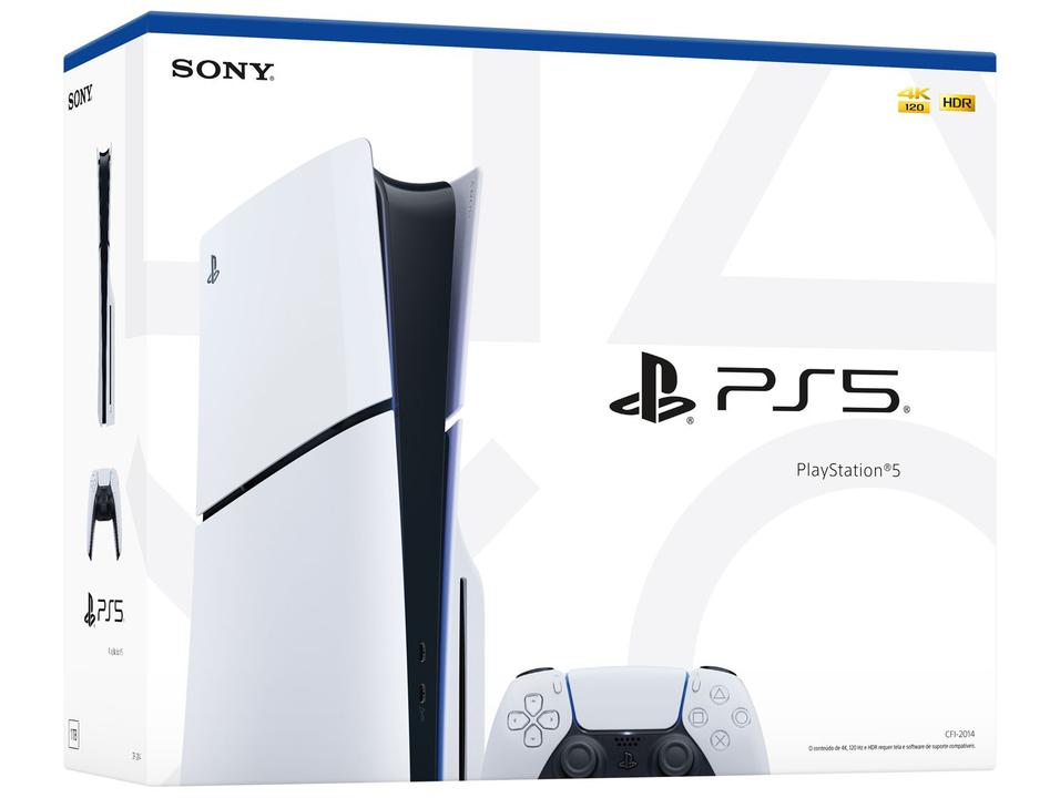 PlayStation 5 Disk Slim 2025 1TB 1 Controle Branco Sony - 5