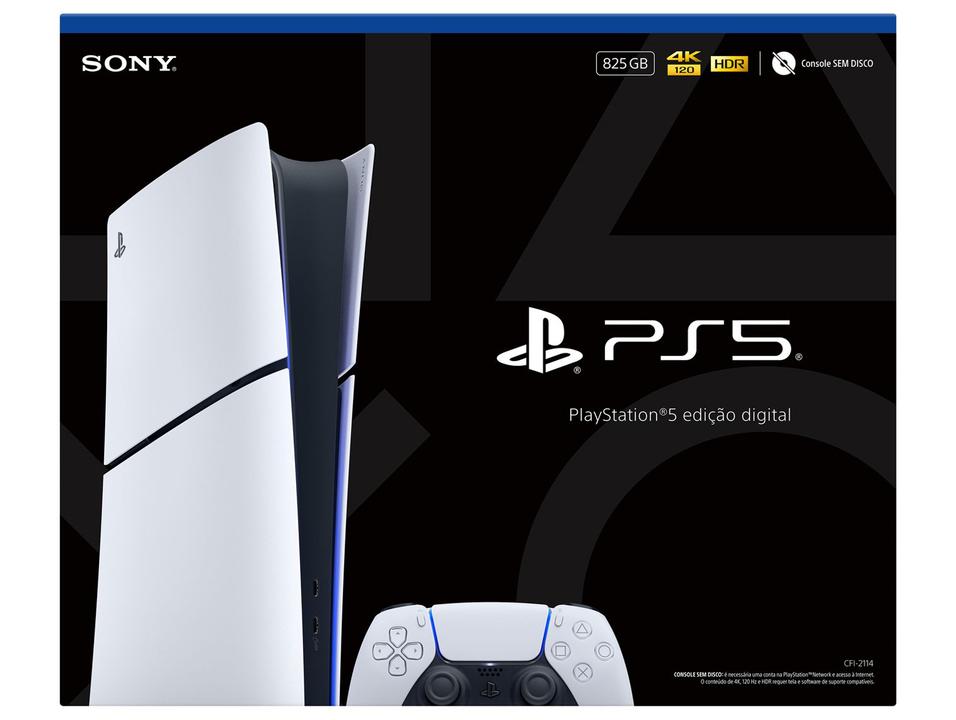 PlayStation 5 Edição Digital 825GB 1 Controle Branco Sony - 6
