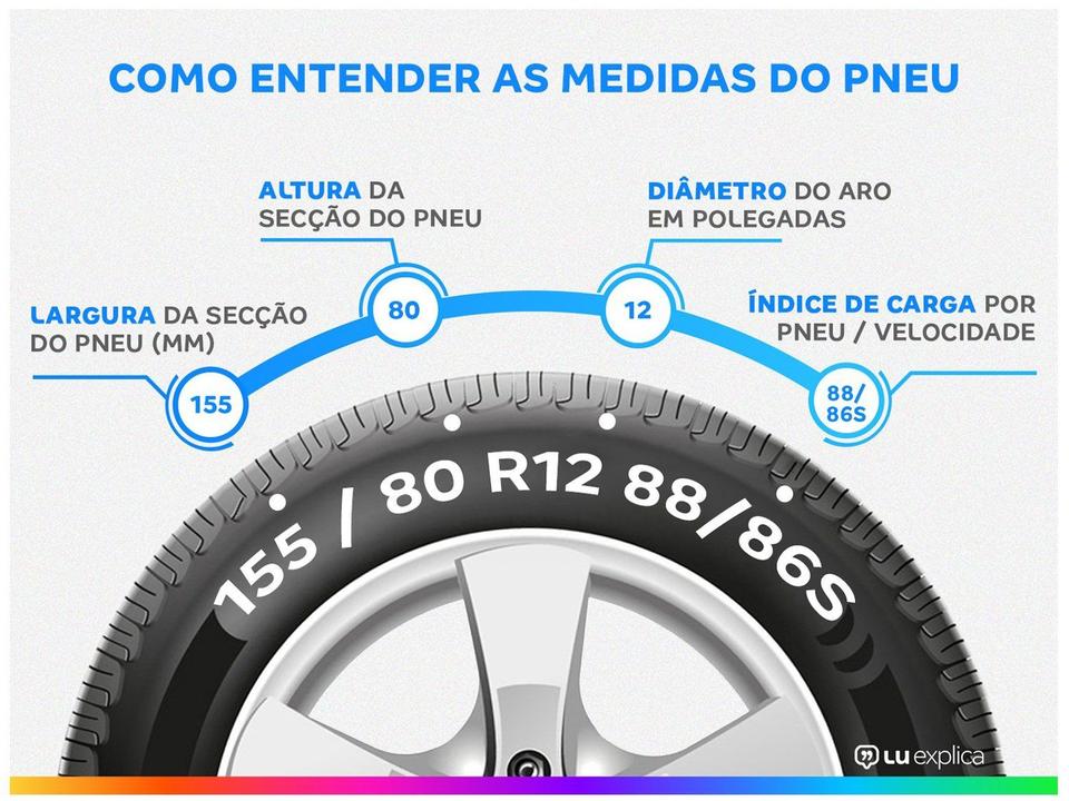 Pneu Aro 12” XBRI 155R12C 8PR 88/86S Cityma - 1