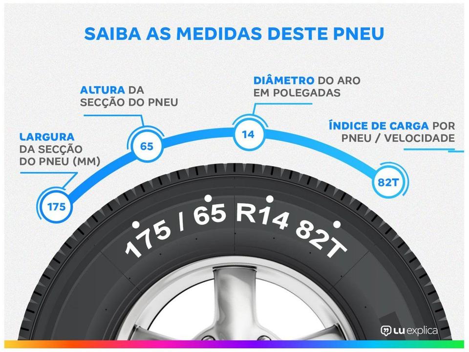 Pneu Aro 14” 175/65R14 Pirelli 82T Cinturato P - 1