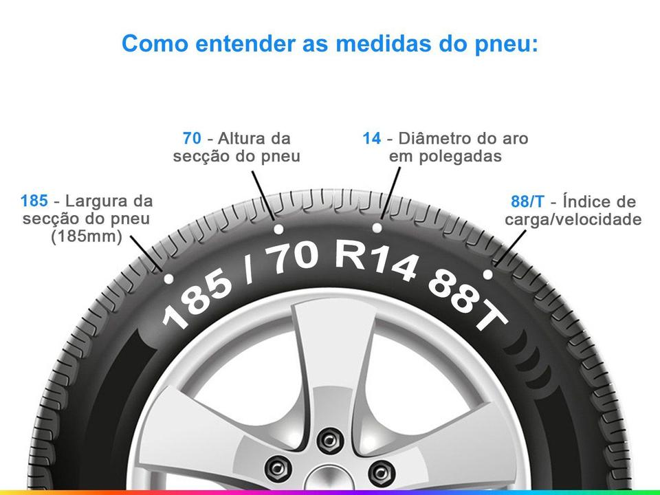 Pneu Aro 14” Firestone 185/70R14 88T - 1