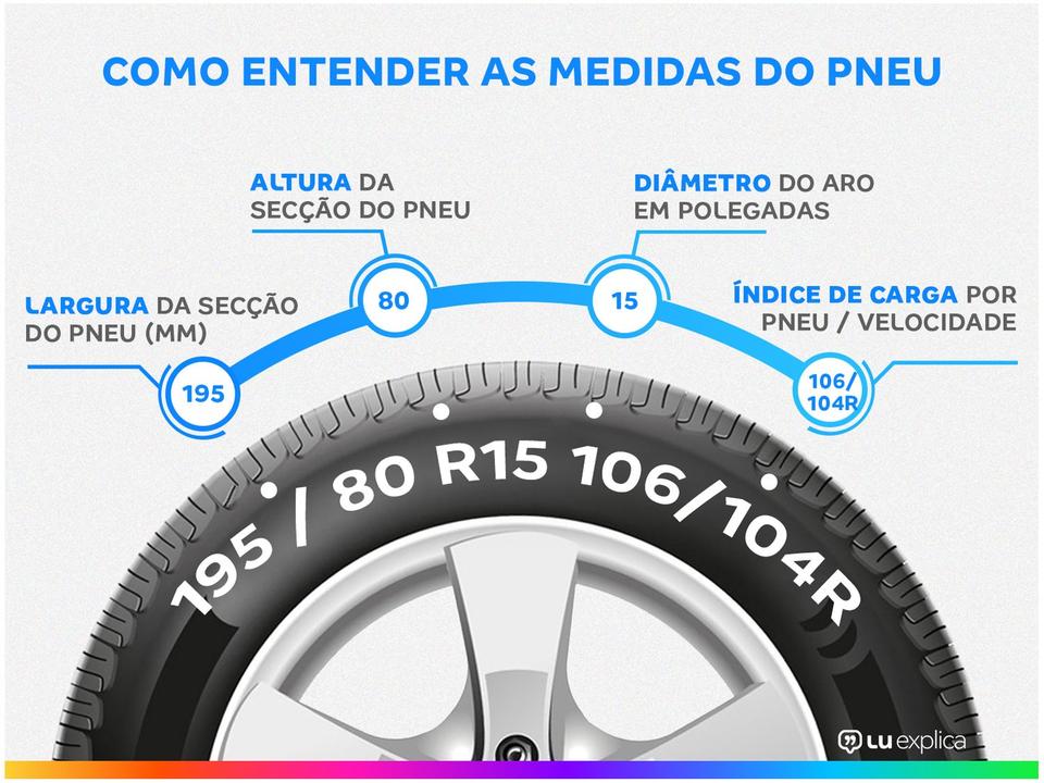 Pneu Aro 15” XBRI 195R15C 8PR 106/104R - 1