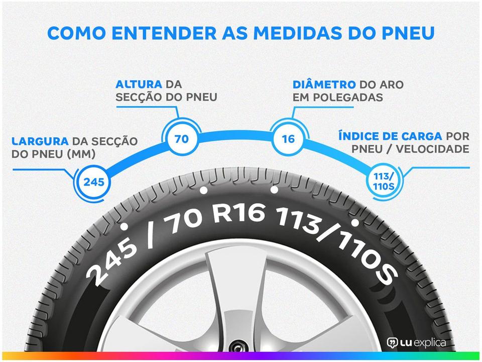 Pneu Aro 16” XBRI LT245/70R16 8PR 113/110 - 1