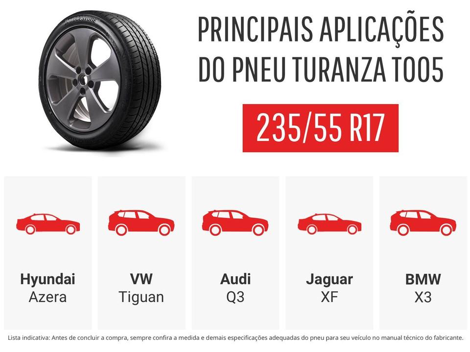 Pneu Aro 17” Bridgestone 235/55R17 99V - 8