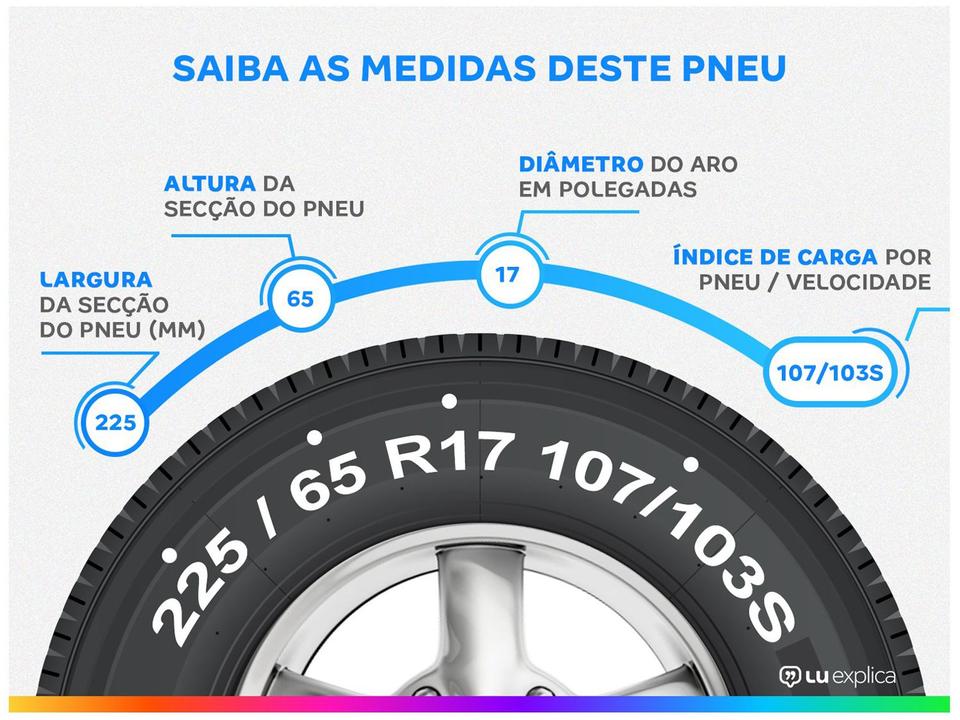 Pneu Aro 17” XBRI LT225/65R17 8PR 107/103S - Brutus T/A - 1