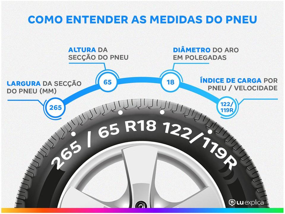 Pneu Aro 18” XBRI LT265/65R18 10PR 122/119 - 1
