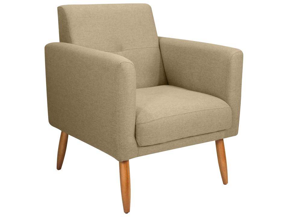 Poltrona Decorativa com Puff Moderno Matrix Pequim - 1