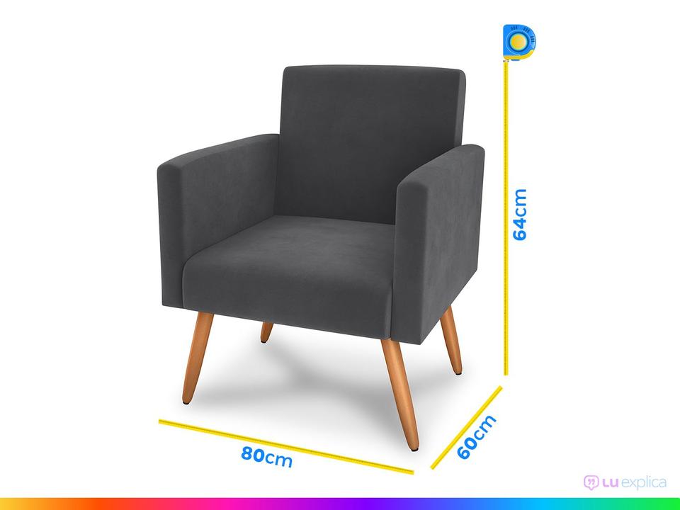 Poltrona Decorativa Moderna Matrix Dallas - 3