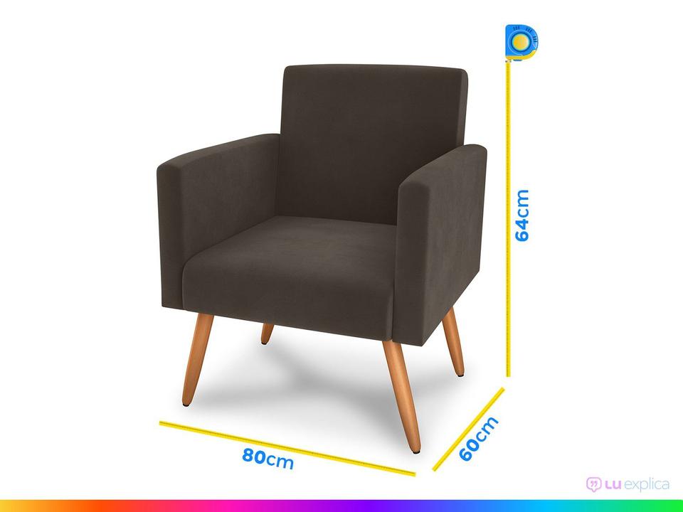 Poltrona Decorativa Moderna Matrix Dallas - 3