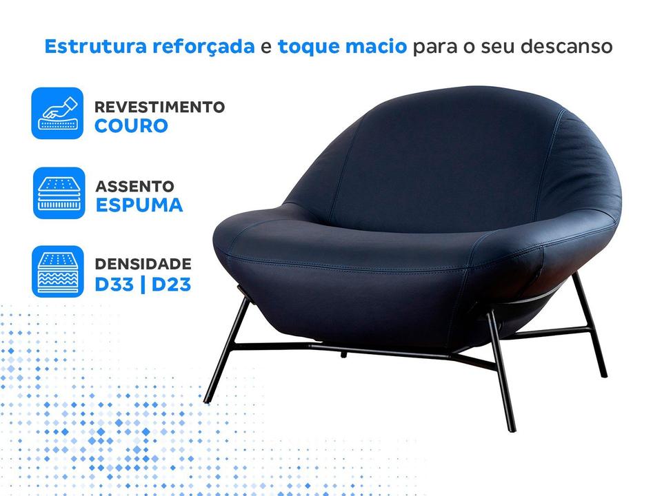 Poltrona Decorativa Moderno  Gralha Azul Aba 3076 - 4