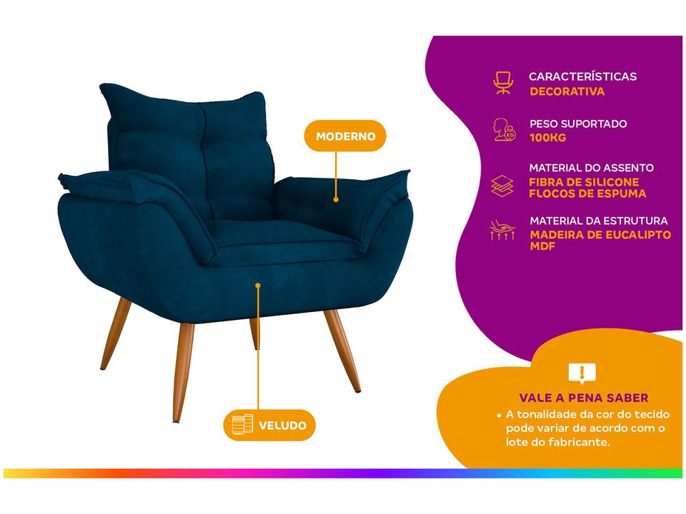 Poltrona Decorativa Moderno Matrix Tóquio - 1