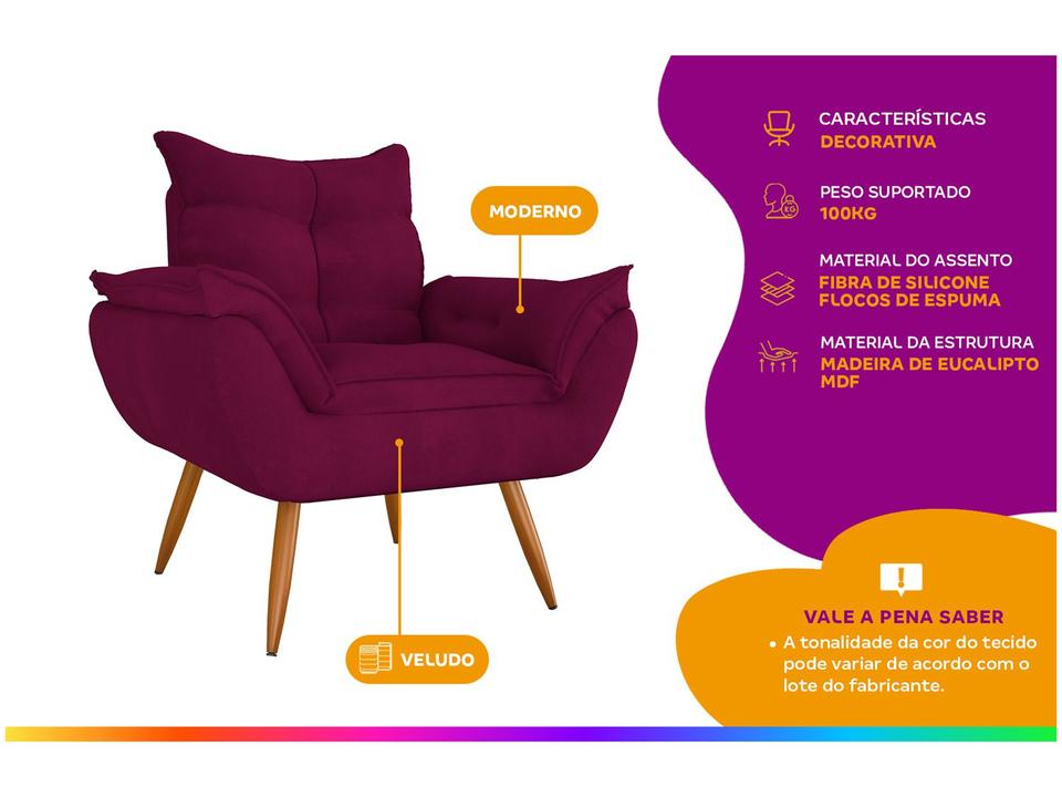 Poltrona Decorativa Moderno Matrix Tóquio - 1