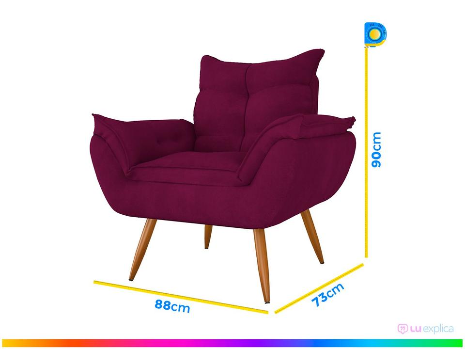 Poltrona Decorativa Moderno Matrix Tóquio - 3