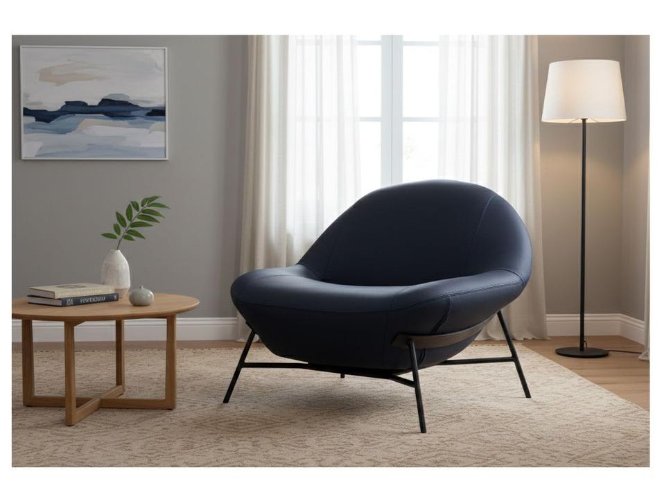 Poltrona Decorativa Moderno Toro Bianco Aba 3076 - 2