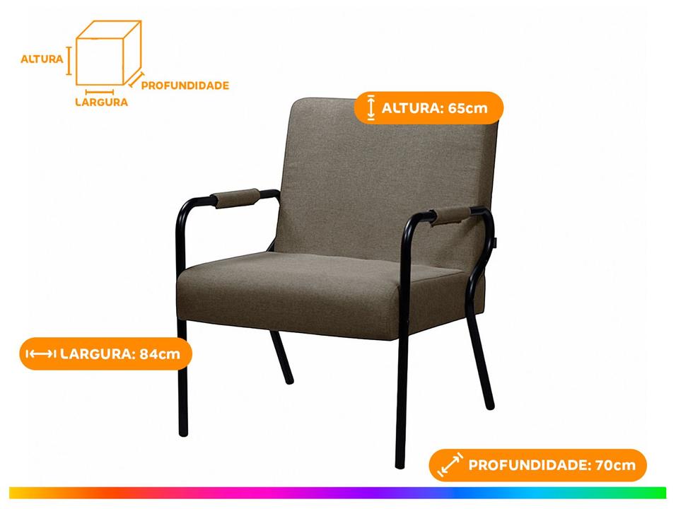 Poltrona Decorativa Opala Moderna Nordeste Flex Luiza - 4