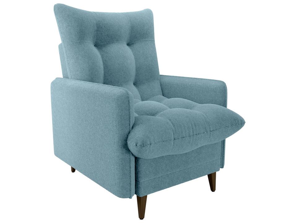 Poltrona Decorativa Reclinável com Puff 3 Posições Matrix Montreal - 1