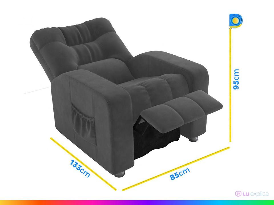 Poltrona do Papai Reclinável Moderna 3 Posições Matrix Azera - 5