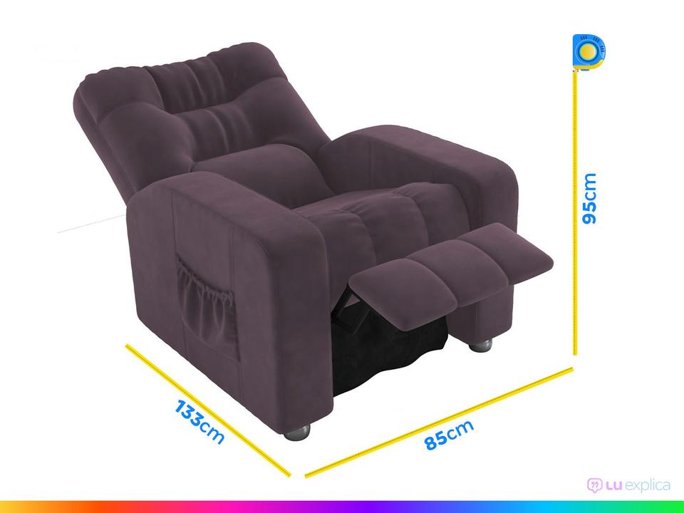 Poltrona do Papai Reclinável Moderna 3 Posições Matrix Azera - 5