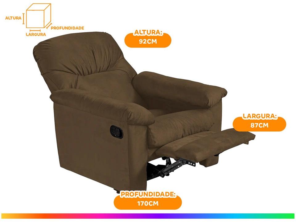 Poltrona do Papai Reclinável Moderno 3 Posições - 5
