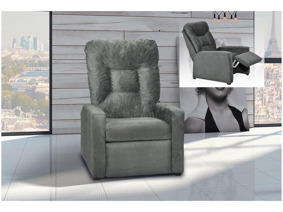 Poltrona Reclinável 2 Posições Suede - 2