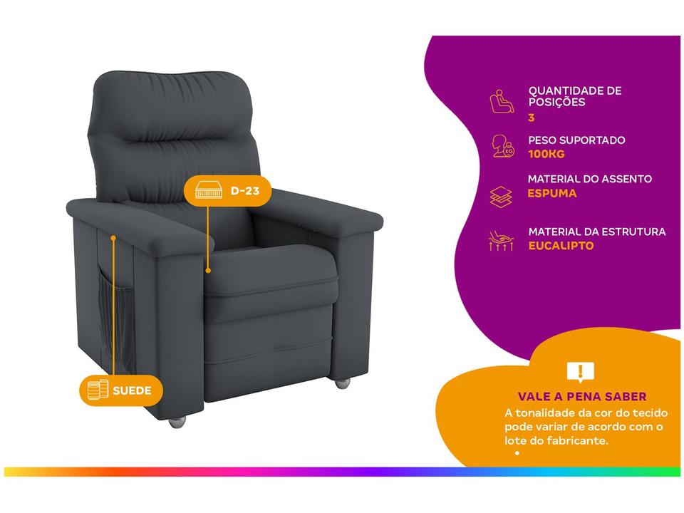 Poltrona Reclinável 3 Posições Matrix Jaguar - 1