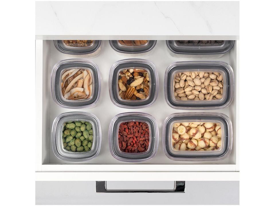 Porta-Mantimentos de Plástico Hermético Retangular 150ml Ou Block - 5