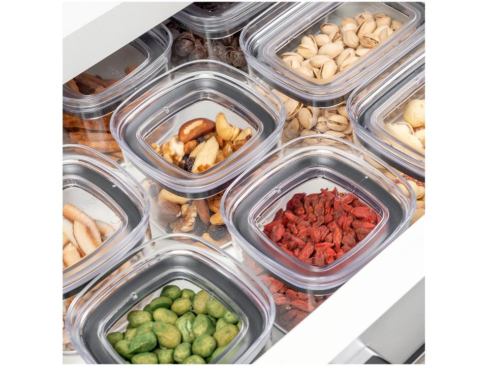 Porta-Mantimentos de Plástico Hermético Retangular 150ml Ou Block - 4