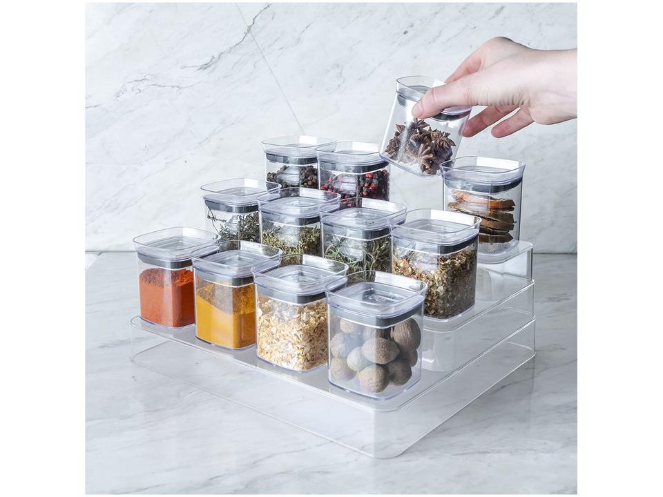 Porta-Mantimentos de Plástico Hermético Retangular 150ml Ou Block - 1