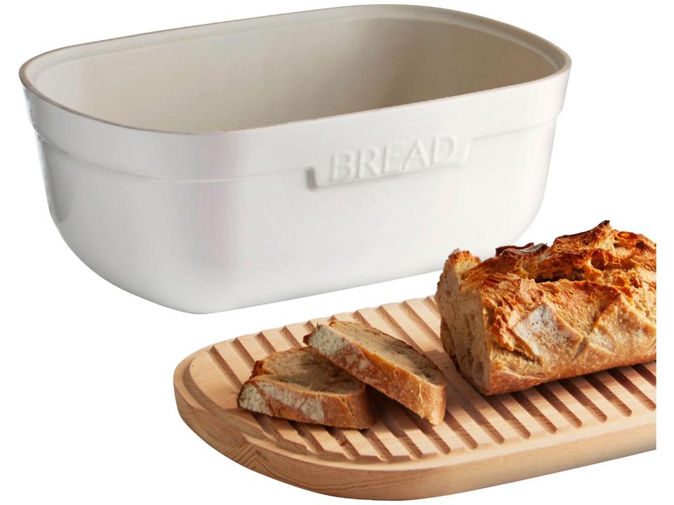 Porta-pão de Cerâmica e Madeira Emile Henry - 1