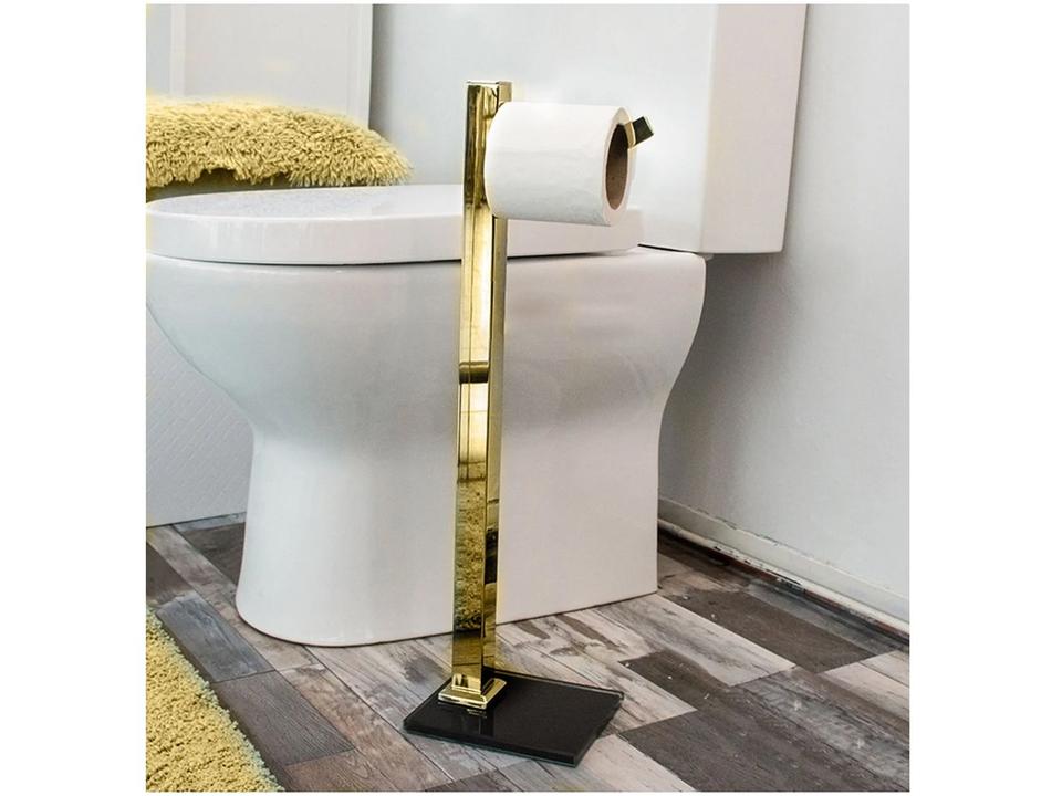 Porta Papel Higiênico Chão 1 Rolo Gold GO5076 - 1