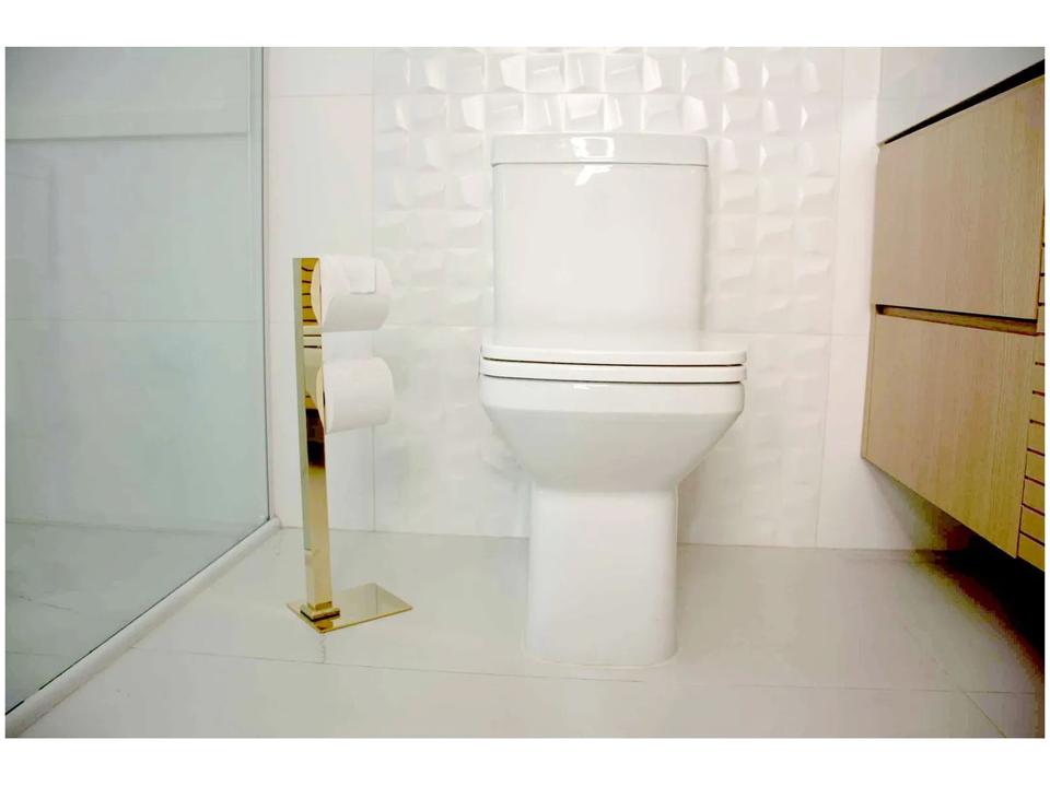 Porta Papel Higiênico Chão 2 Rolos Gold GO5072 - 1