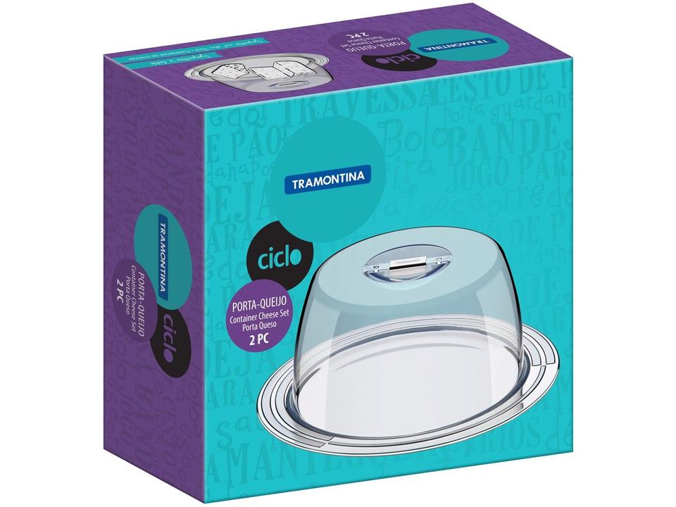 Porta Queijo Inox com Tampa Tramontina Ciclo - 1