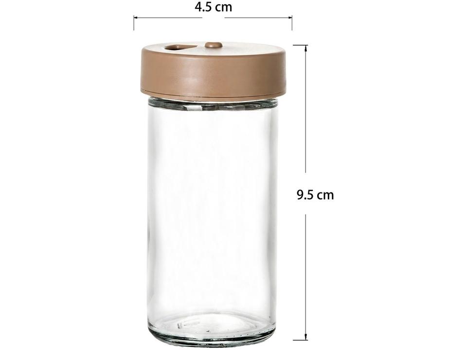 Porta-tempero de Vidro 10 Peças Brinox Lock com Suporte - 3