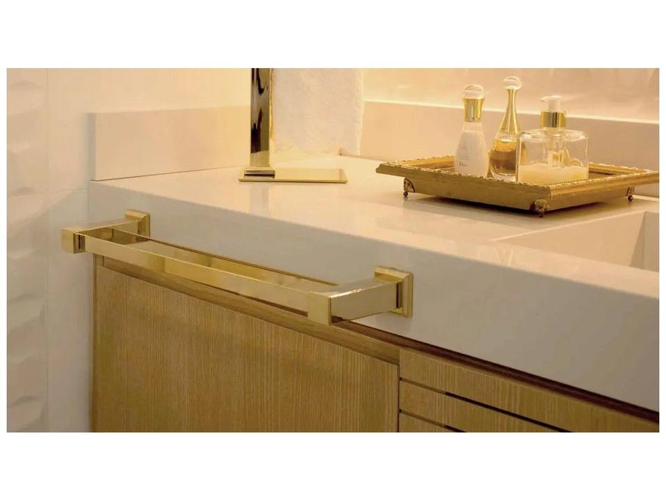 Porta-Toalha de Parede 51cm Dourado Gold - 1
