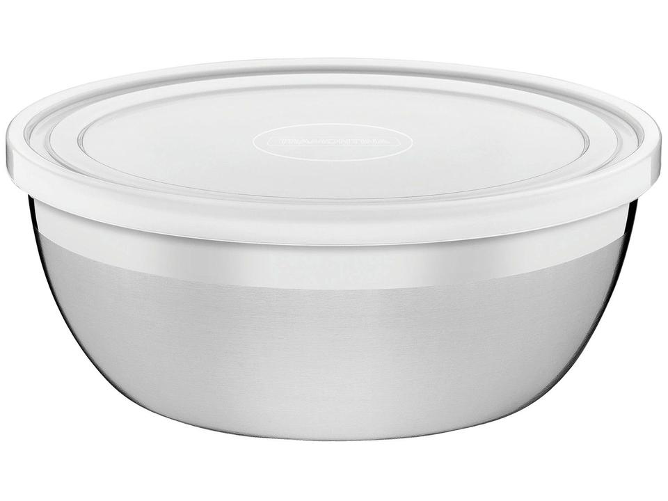 Pote de Inox Tramontina com Tampa Redondo 800ml - Freezinox