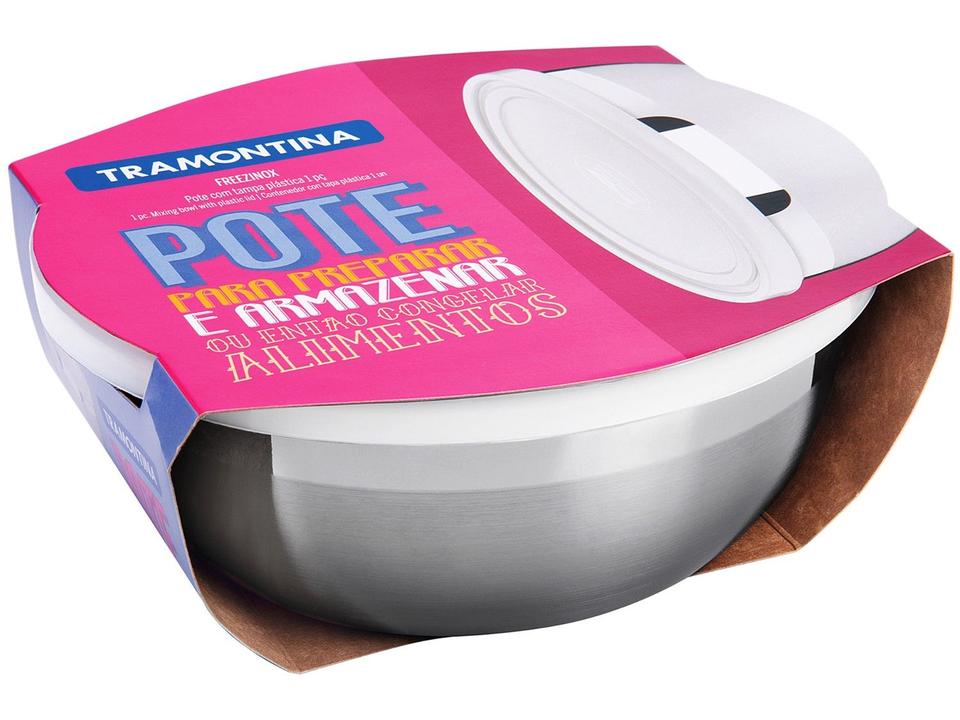 Pote de Inox Tramontina com Tampa Redondo 800ml - 1