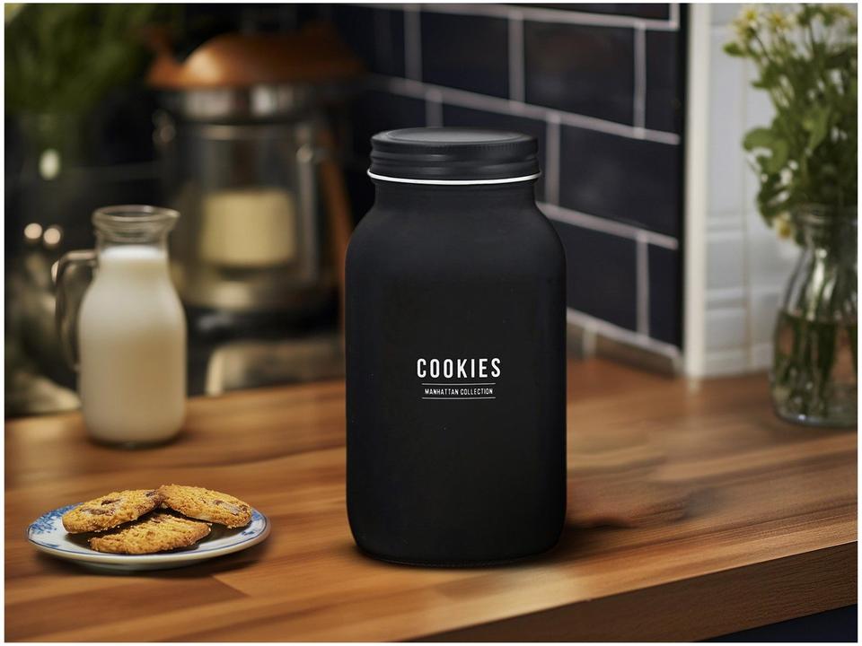 Pote de Vidro Hauskraf com Tampa Redondo 950ml Manhattan - 1