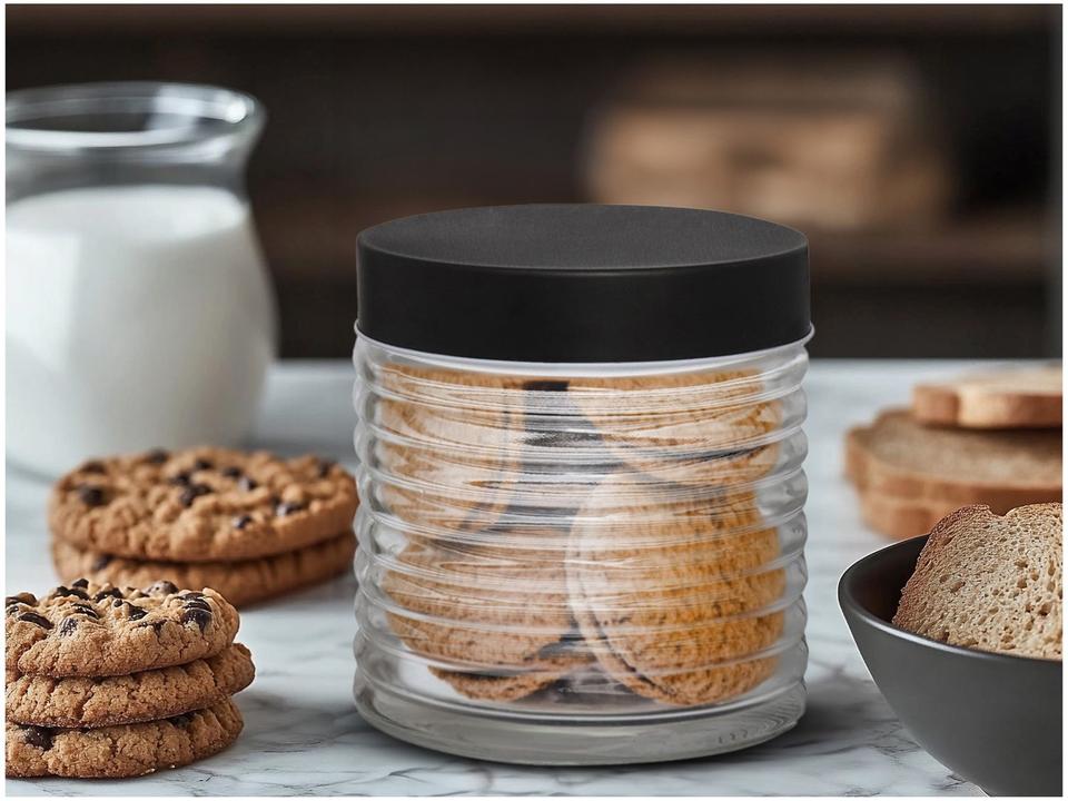 Pote de Vidro Hauskraft  Características com Tampa Redondo 800ml Fontana - 1